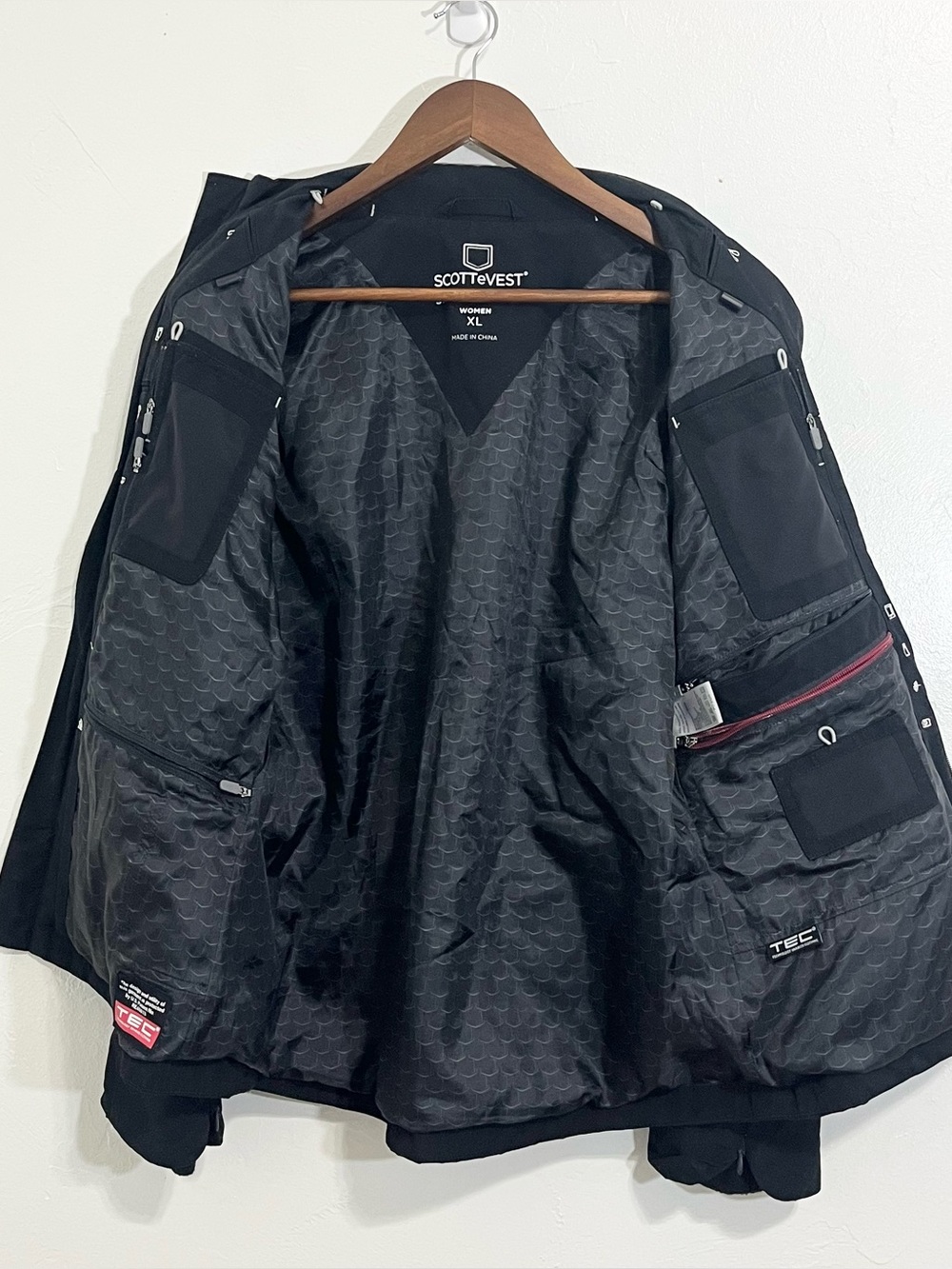 SCOTTeVEST Women’s Sterling Travel Jacket Black Convertible Vest XL - Picture 6 of 9